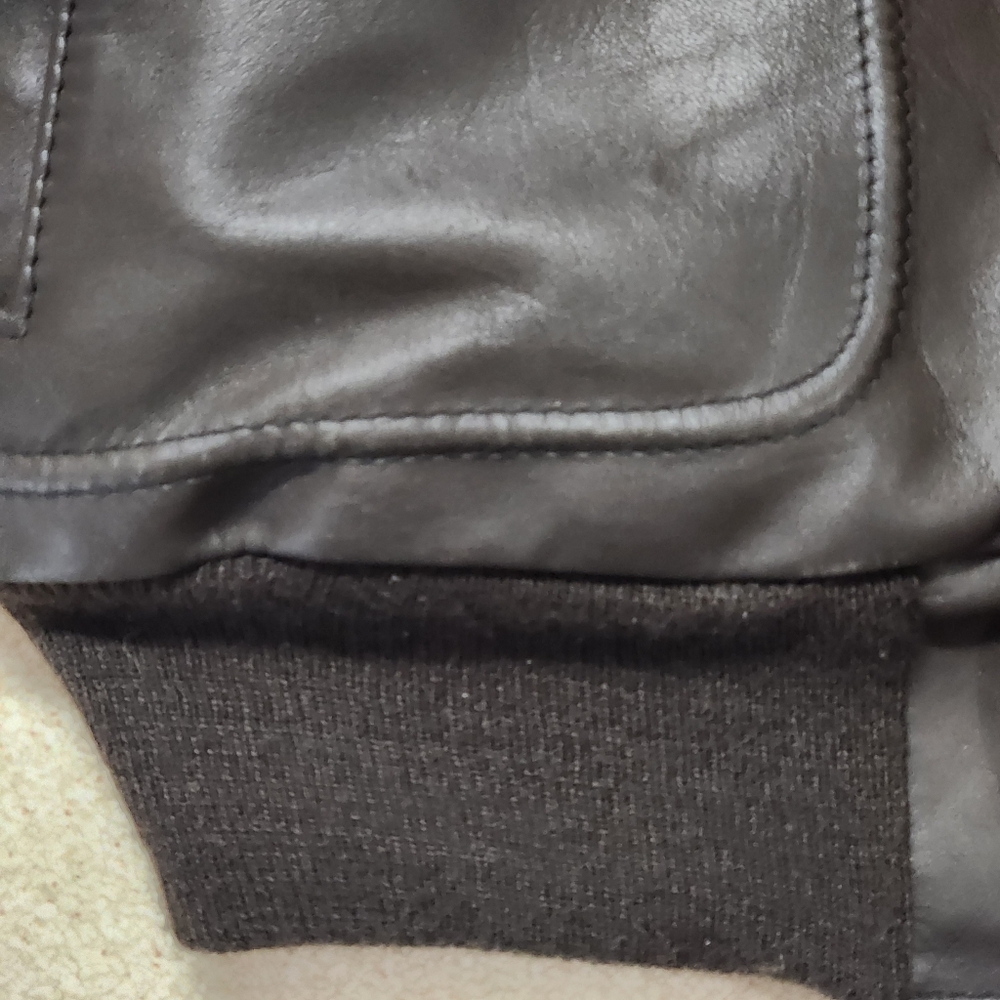 VTG Late ’70s Schott I.S. 674.M.S Heavyweight Leather Flight Jacket  Size 44 - Picture 11 of 16
